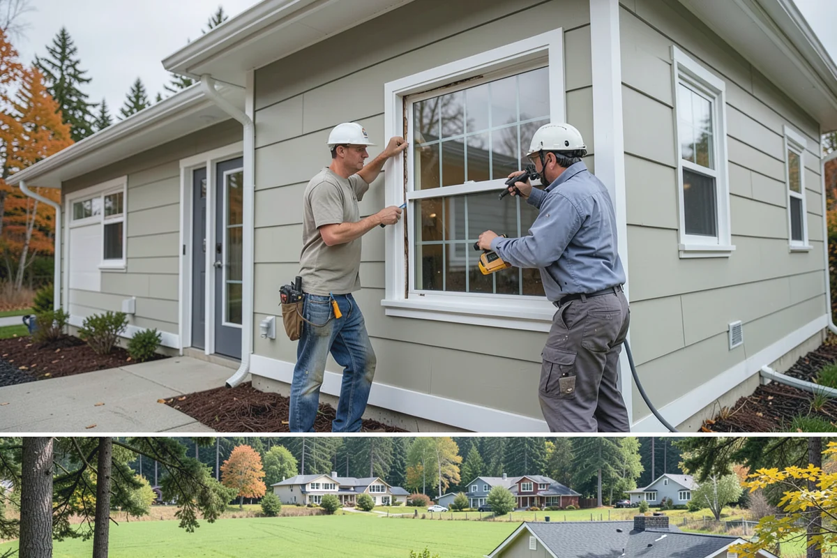 Patio Door Installation in Lyman, Skagit County, WA - Drier late-spring to early-fall days are best for cutting into or enlarging an exterior wall, with weather protection available...