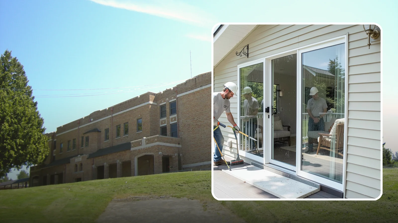 Patio Door Installation in Maple Valley, King County, WA - A new patio door that opens your living space to the backyard while keeping Northwest rain and cold outside.