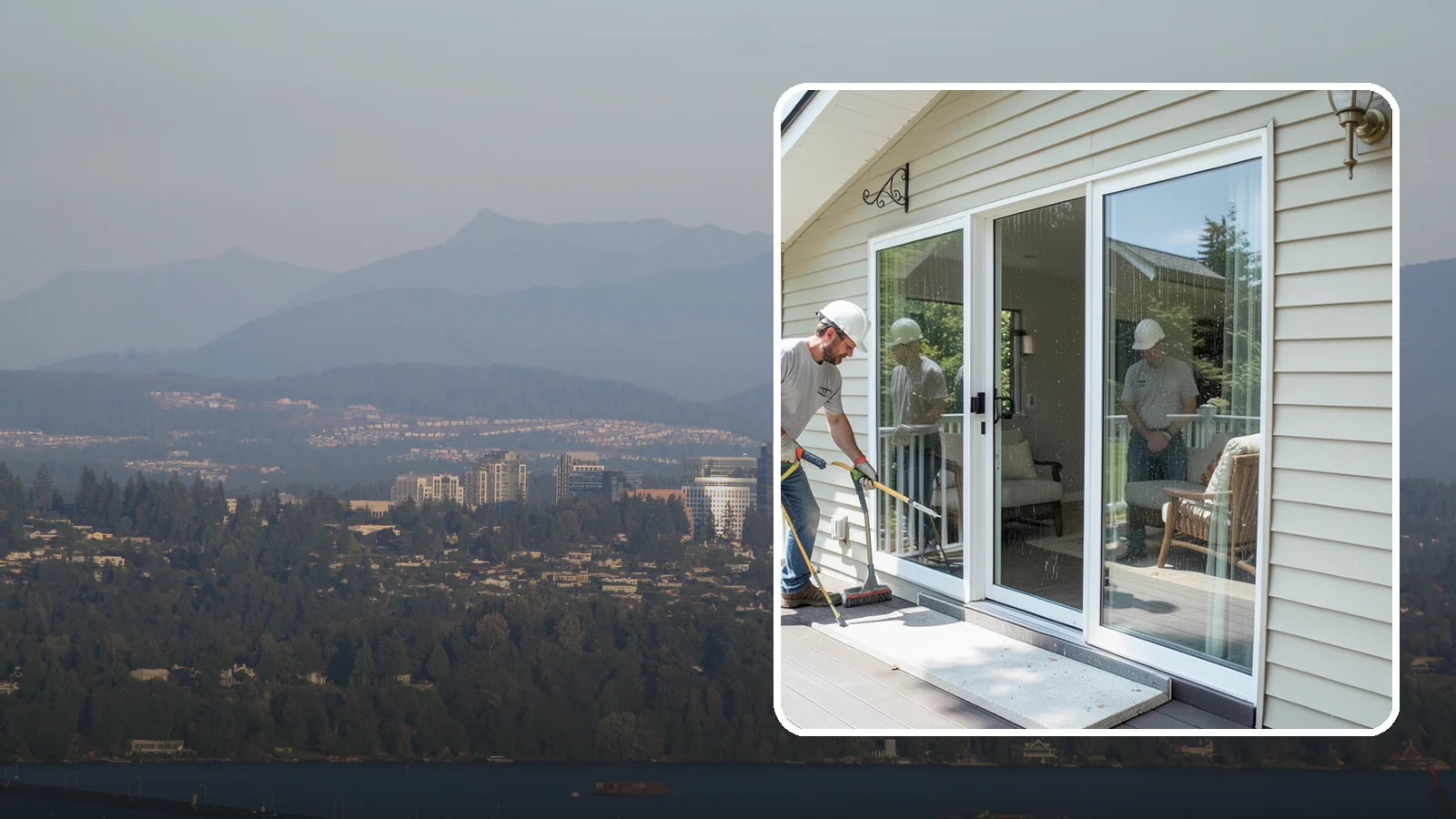 Patio Door Installation in Medina, King County, WA - A new patio door that opens your living space to the backyard while keeping Northwest rain and cold outside.