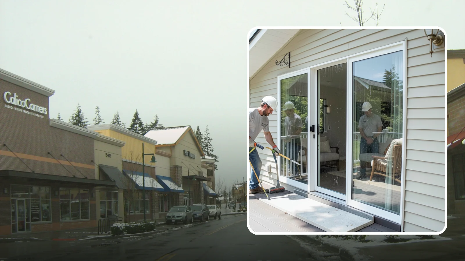 Patio Door Installation in Mill Creek, Snohomish County, WA - A new patio door that opens your living space to the backyard while keeping Northwest rain and cold outside.