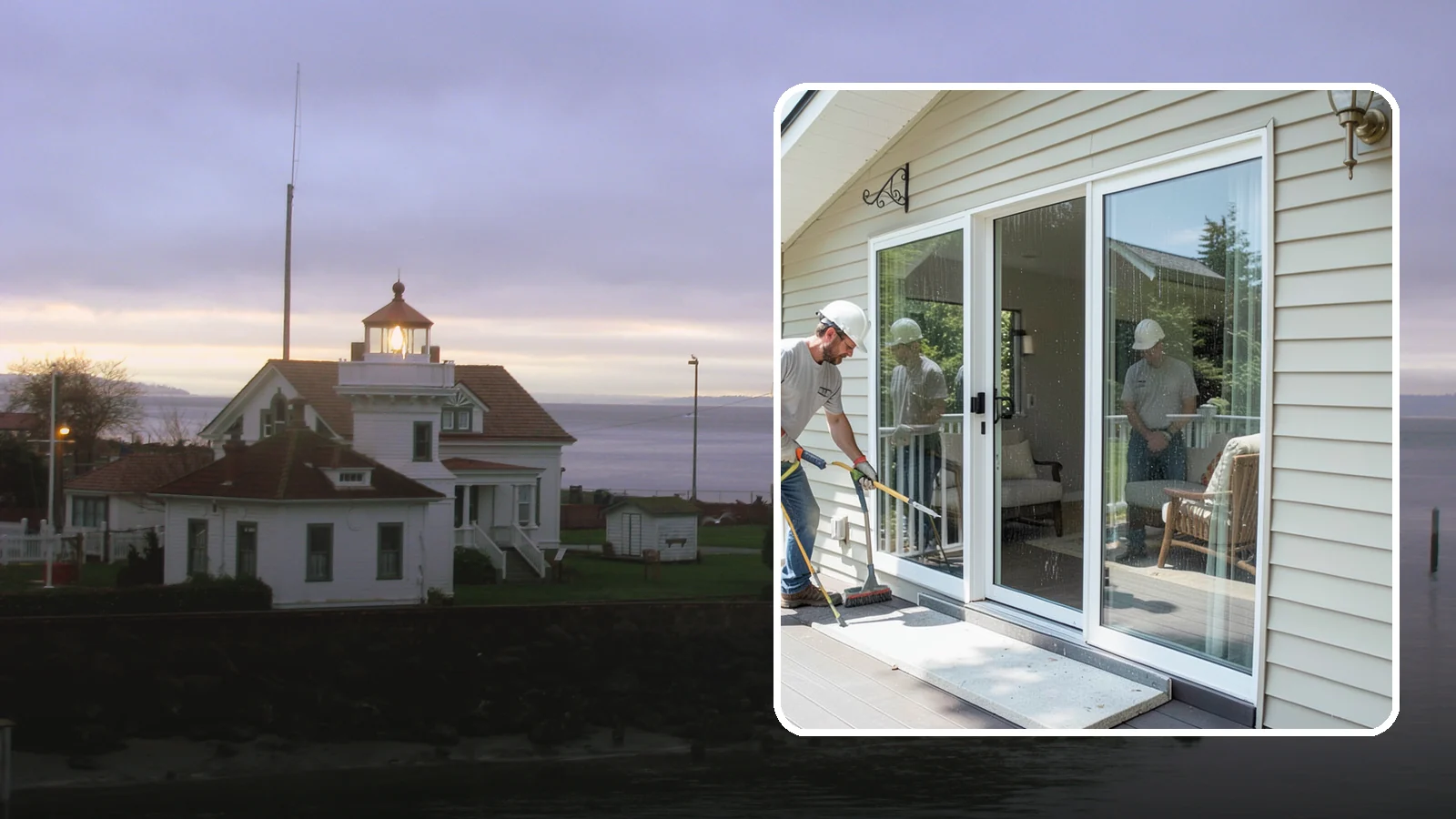 Patio Door Installation in Mukilteo, Snohomish County, WA - A new patio door that opens your living space to the backyard while keeping Northwest rain and cold outside.