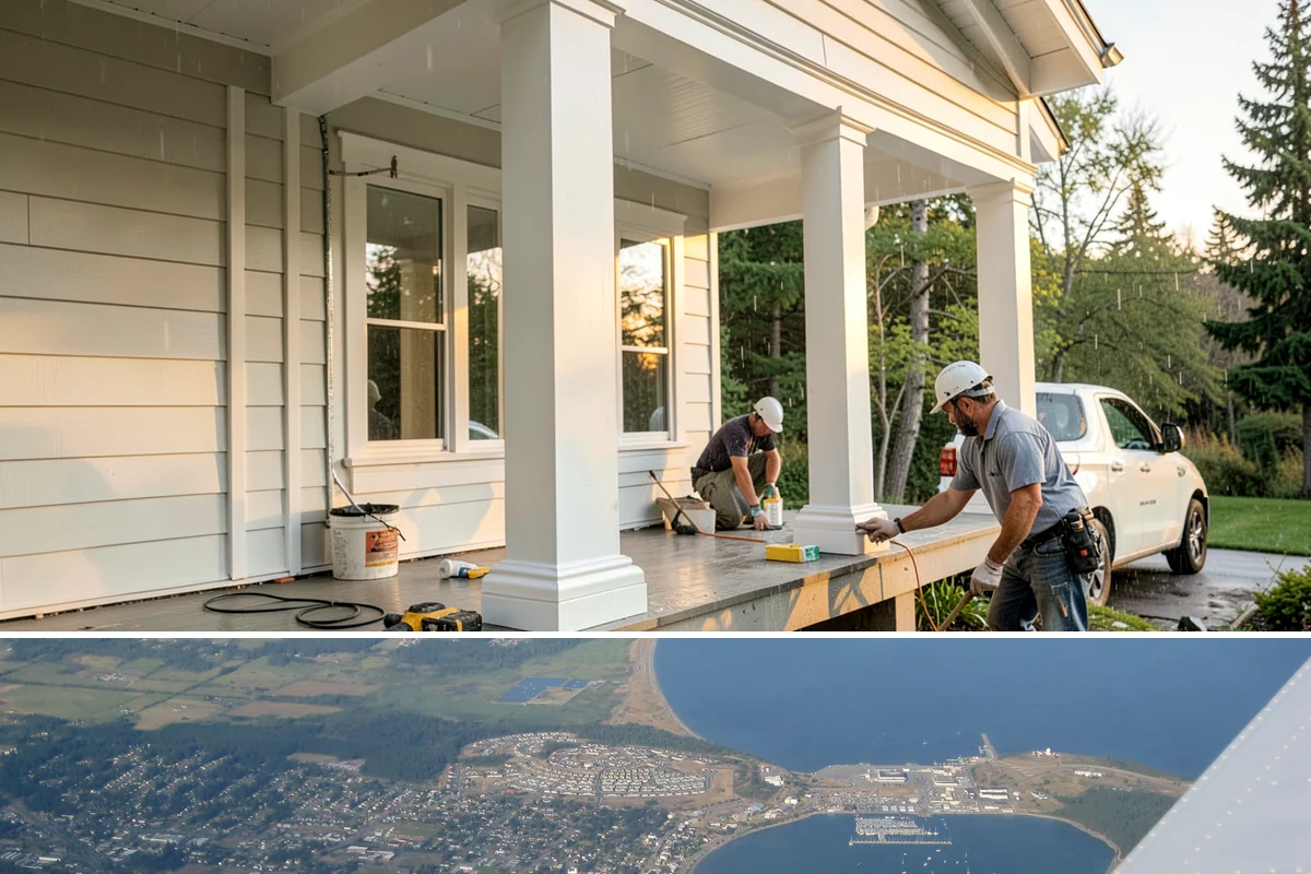 Patio Door Installation in Oak Harbor, Island County, WA - Drier late-spring to early-fall days are best for cutting into or enlarging an exterior wall, with weather protection available...