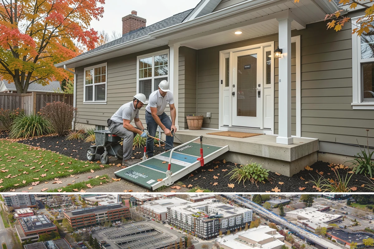 Patio Door Installation in Redmond, King County, WA - Drier late-spring to early-fall days are best for cutting into or enlarging an exterior wall, with weather protection available...