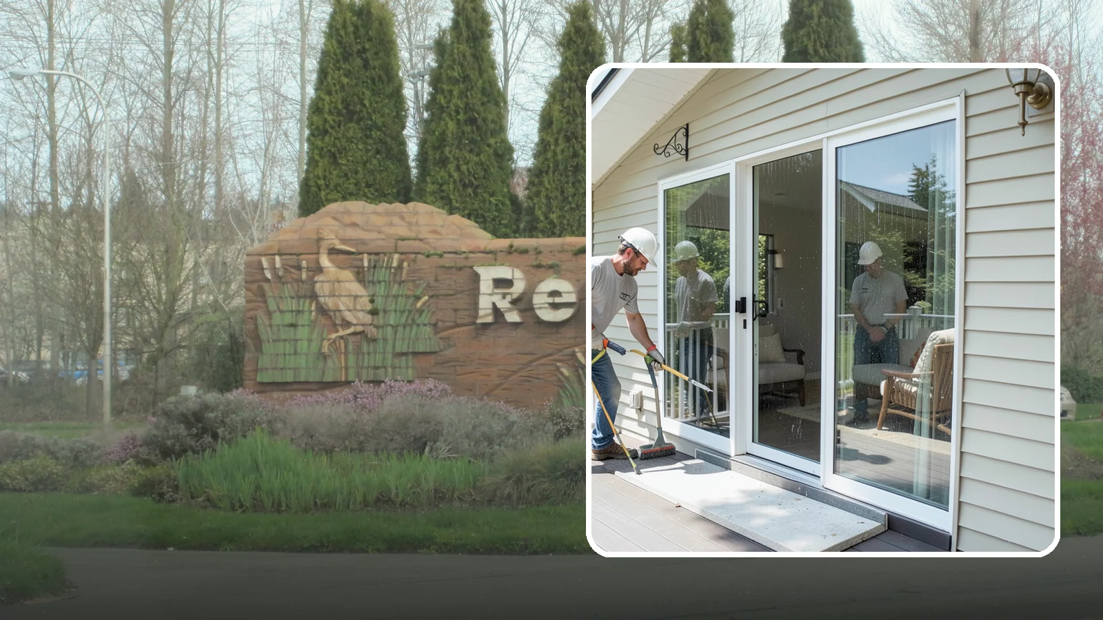 Patio Door Installation in Renton, King County, WA - A new patio door that opens your living space to the backyard while keeping Northwest rain and cold outside.