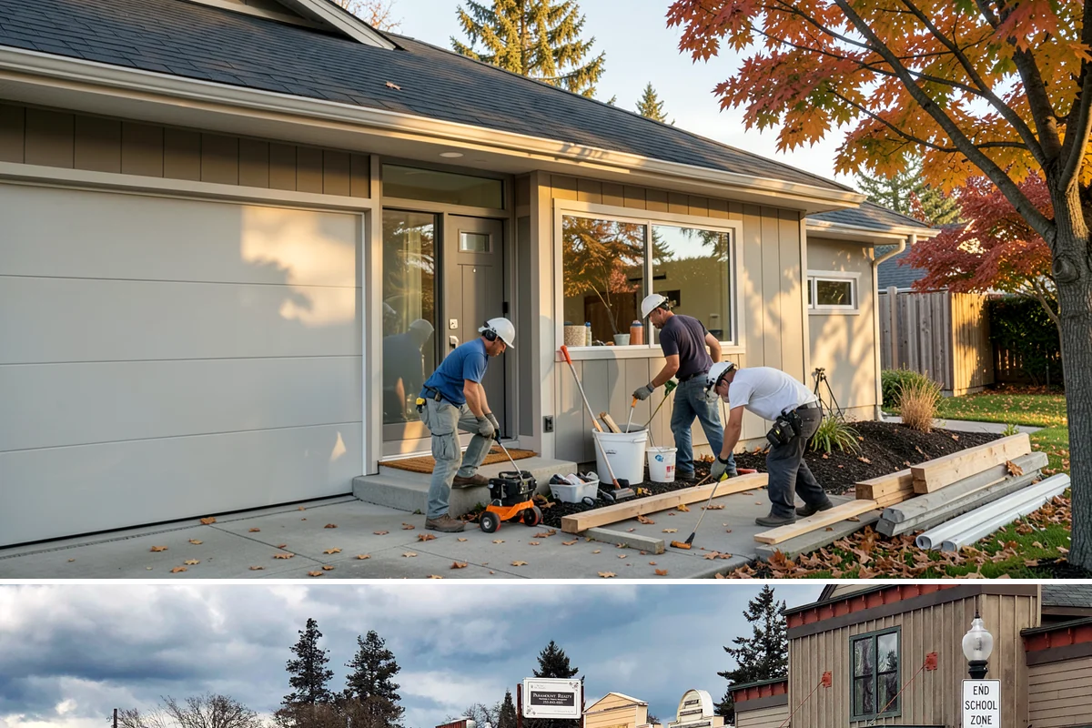 Patio Door Installation in Roy, Pierce County, WA - Drier late-spring to early-fall days are best for cutting into or enlarging an exterior wall, with weather protection available...