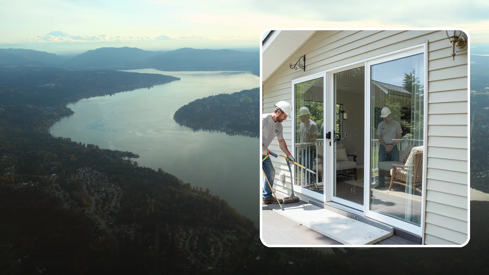 Patio Door Installation in Sammamish, King County, WA - A new patio door that opens your living space to the backyard while keeping Northwest rain and cold outside.