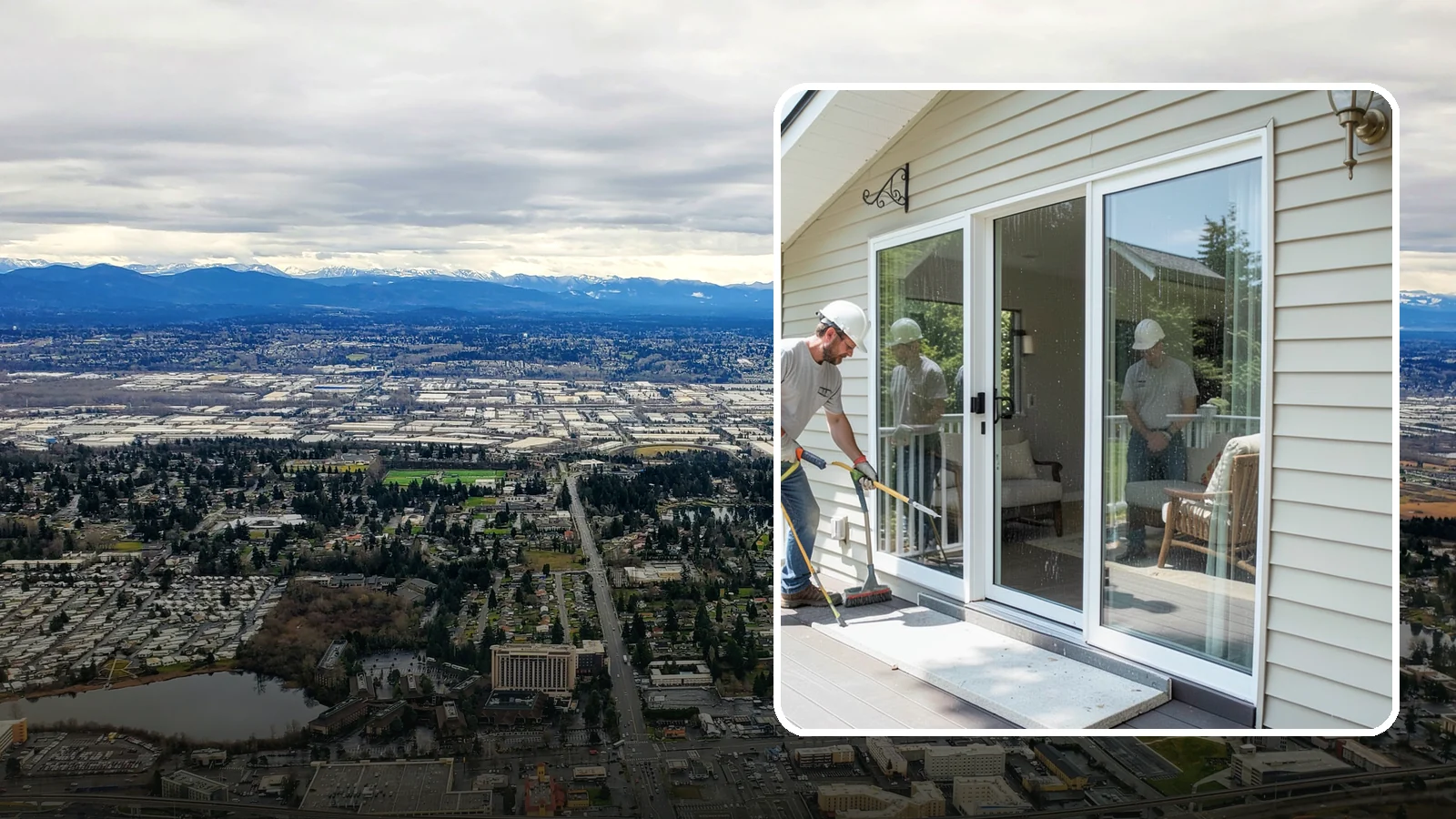 Patio Door Installation in SeaTac, King County, WA - A new patio door that opens your living space to the backyard while keeping Northwest rain and cold outside.