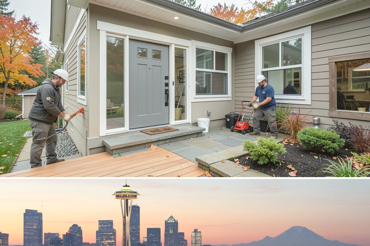 Patio Door Installation in Seattle, King County, WA - Drier late-spring to early-fall days are best for cutting into or enlarging an exterior wall, with weather protection available...