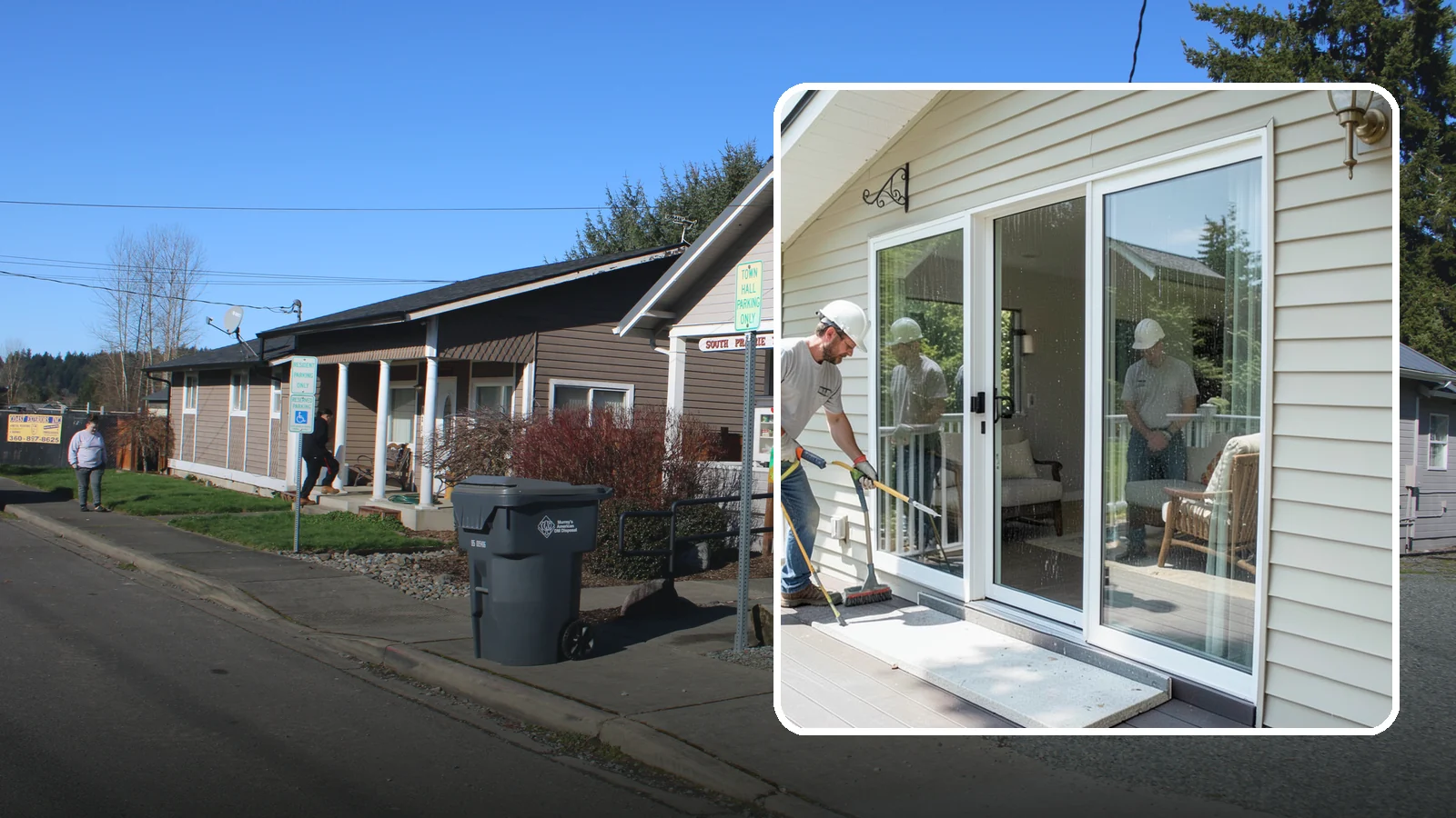 Patio Door Installation in South Prairie, Pierce County, WA - A new patio door that opens your living space to the backyard while keeping Northwest rain and cold outside.