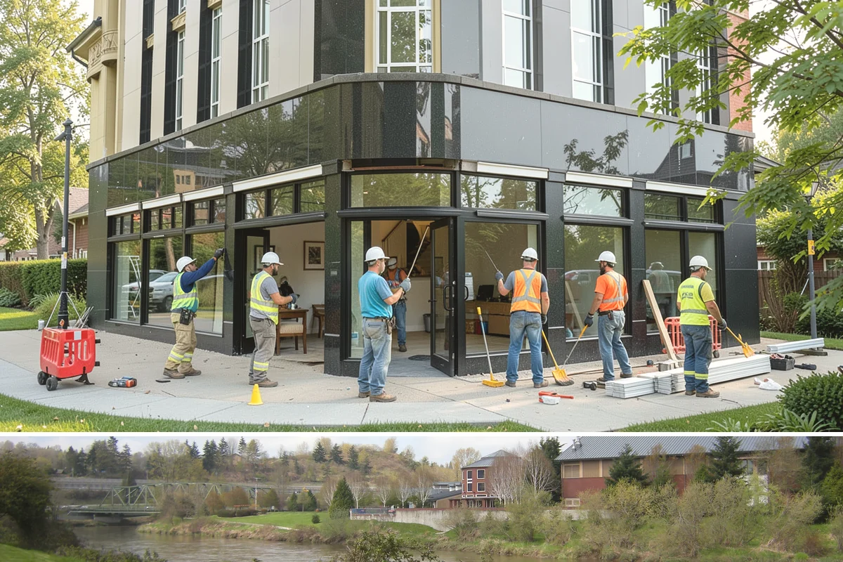 Patio Door Installation in Tukwila, King County, WA - Drier late-spring to early-fall days are best for cutting into or enlarging an exterior wall, with weather protection available...
