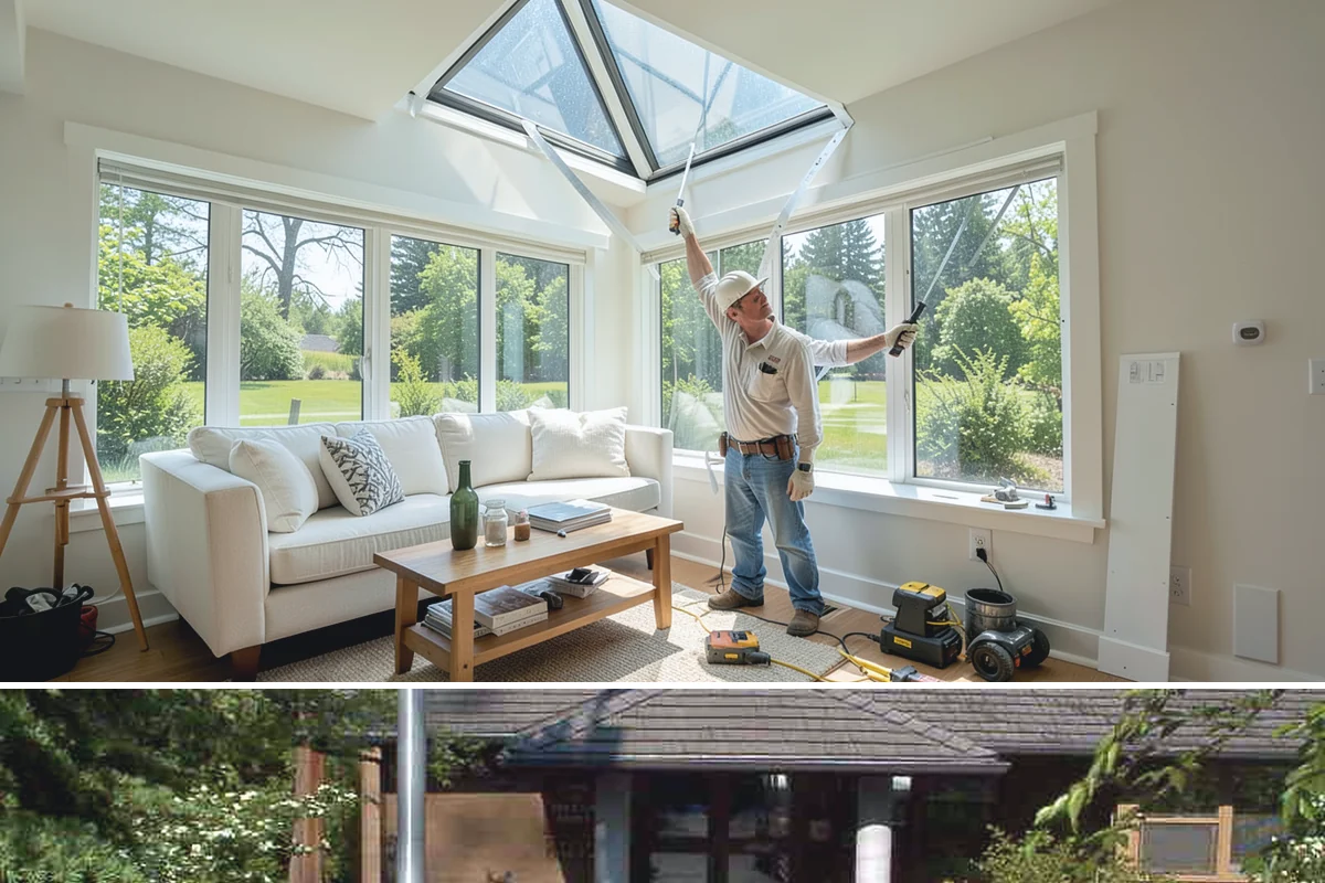 Patio Door Installation in Yarrow Point, King County, WA - Drier late-spring to early-fall days are best for cutting into or enlarging an exterior wall, with weather protection available...