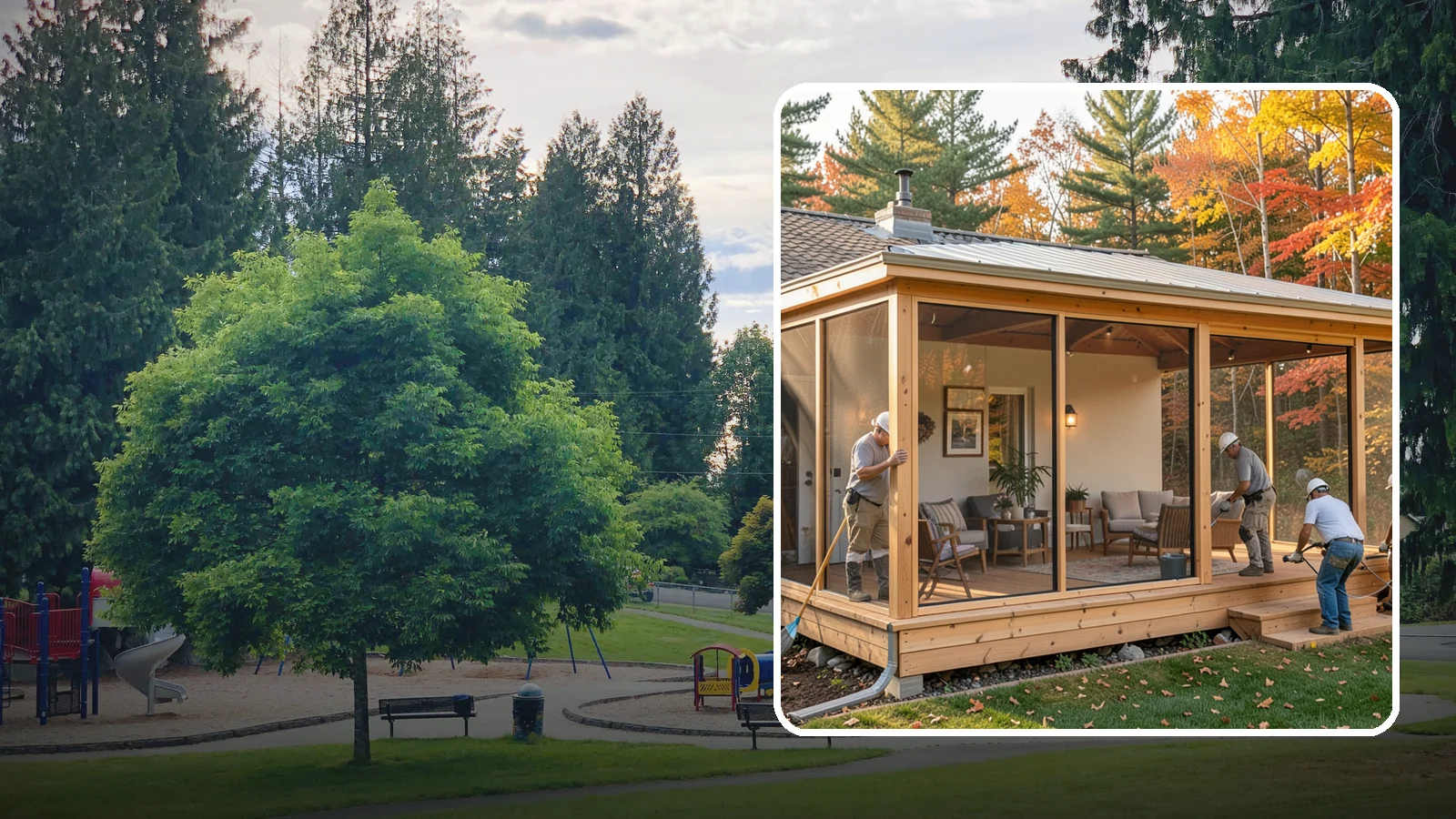 Patio Enclosure in Bonney Lake, Pierce County, WA - Patio enclosure construction that converts your open patio into a protected, usable room.