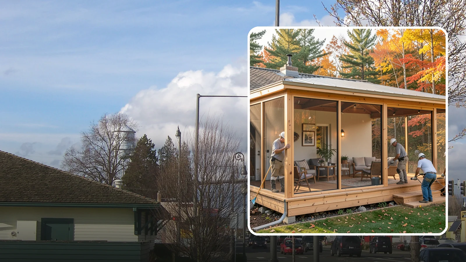 Patio Enclosure in Marysville, Snohomish County, WA - Patio enclosure construction that converts your open patio into a protected, usable room.