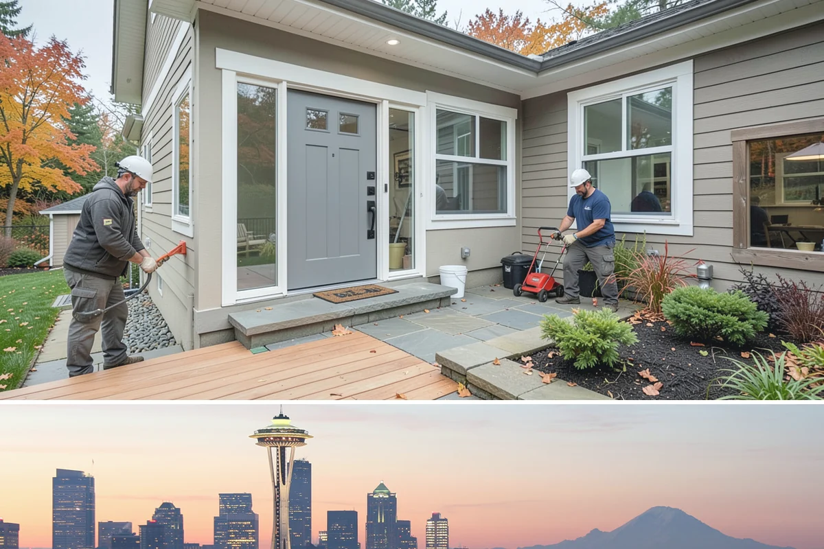 Patio Enclosure in Seattle, King County, WA - Summer construction lets us seal the enclosure before fall rains and have it ready for cool-weather use.