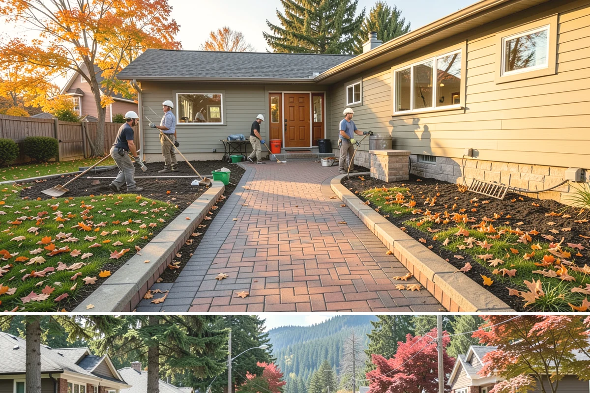 Patio Extension in Hunts Point, King County, WA - Dry summer weather ensures a stable base and clean tie-in when extending your existing patio.