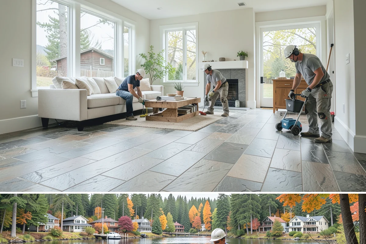 Patio Extension in La Conner, Skagit County, WA - Dry summer weather ensures a stable base and clean tie-in when extending your existing patio.