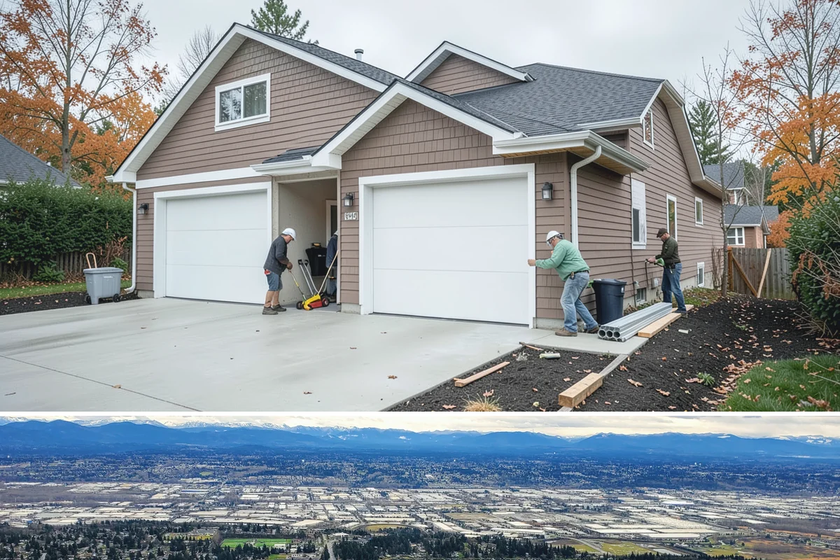 Patio Extension in SeaTac, King County, WA - Dry summer weather ensures a stable base and clean tie-in when extending your existing patio.