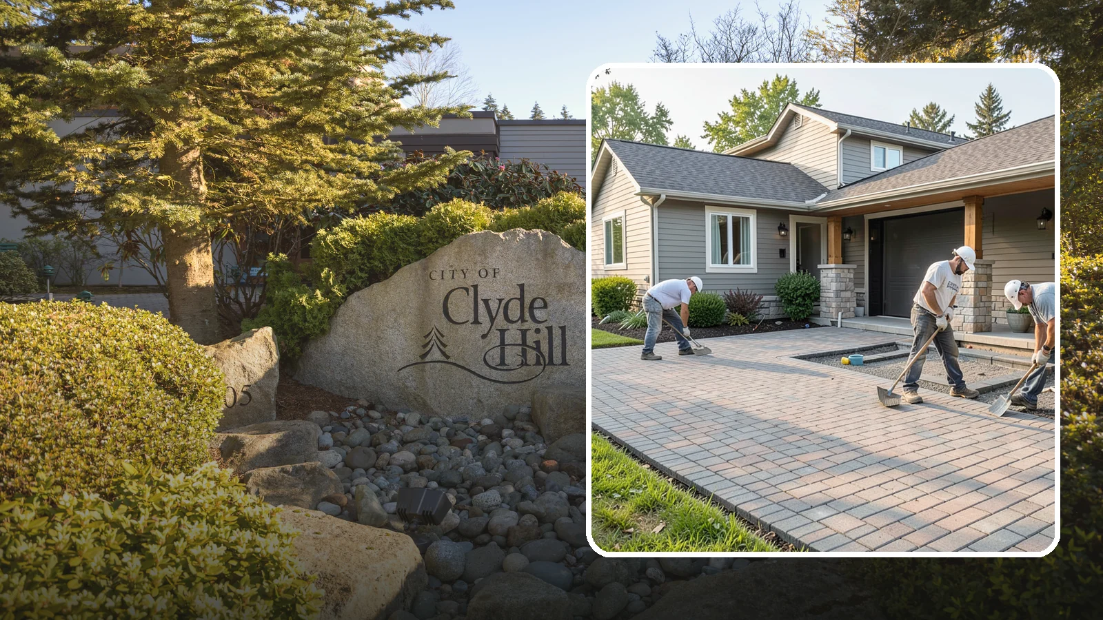 Paver Driveway Installation in Clyde Hill, King County, WA - Installing an interlocking paver driveway that combines strong load capacity with excellent drainage and curb appeal.
