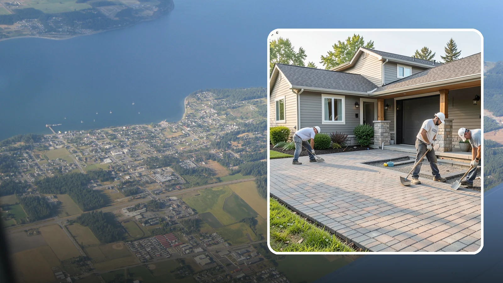 Paver Driveway Installation in Coupeville, Island County, WA - Installing an interlocking paver driveway that combines strong load capacity with excellent drainage and curb appeal.