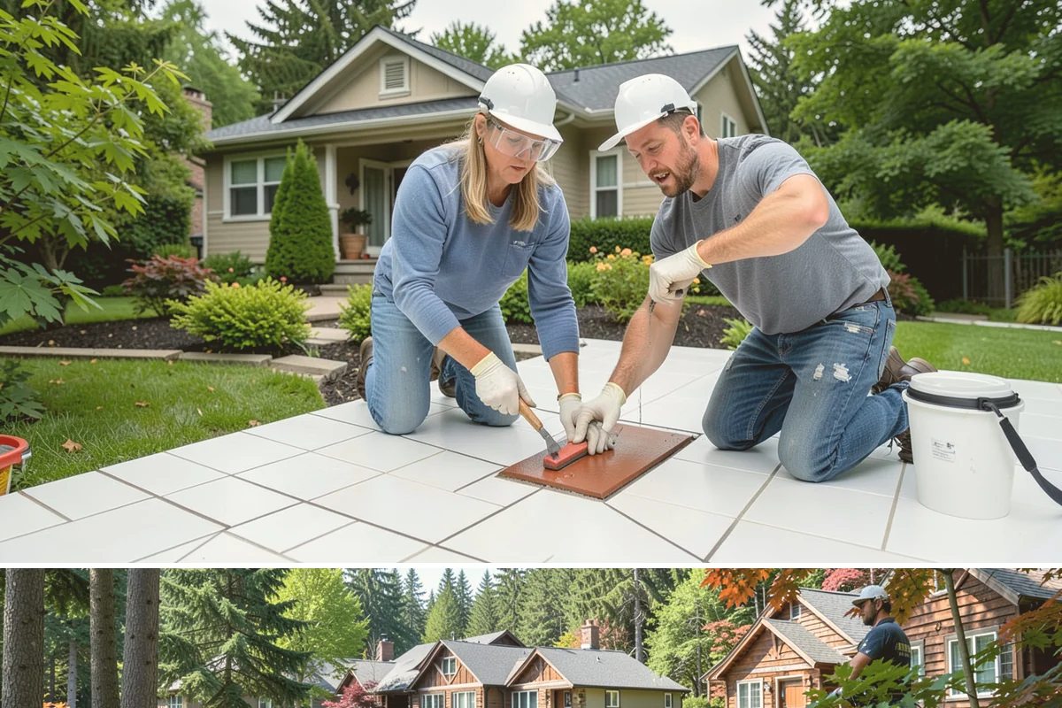 Paver Driveway Installation in Edgewood, Pierce County, WA - Dry summer weather is ideal for base compaction and jointing, though installation stays feasible through early fall.
