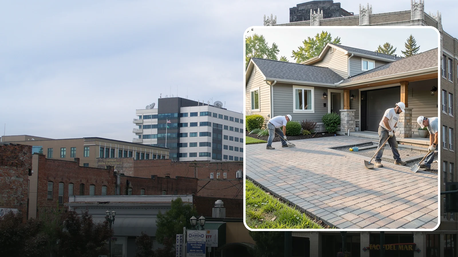 Paver Driveway Installation in Everett, Snohomish County, WA - Installing an interlocking paver driveway that combines strong load capacity with excellent drainage and curb appeal.