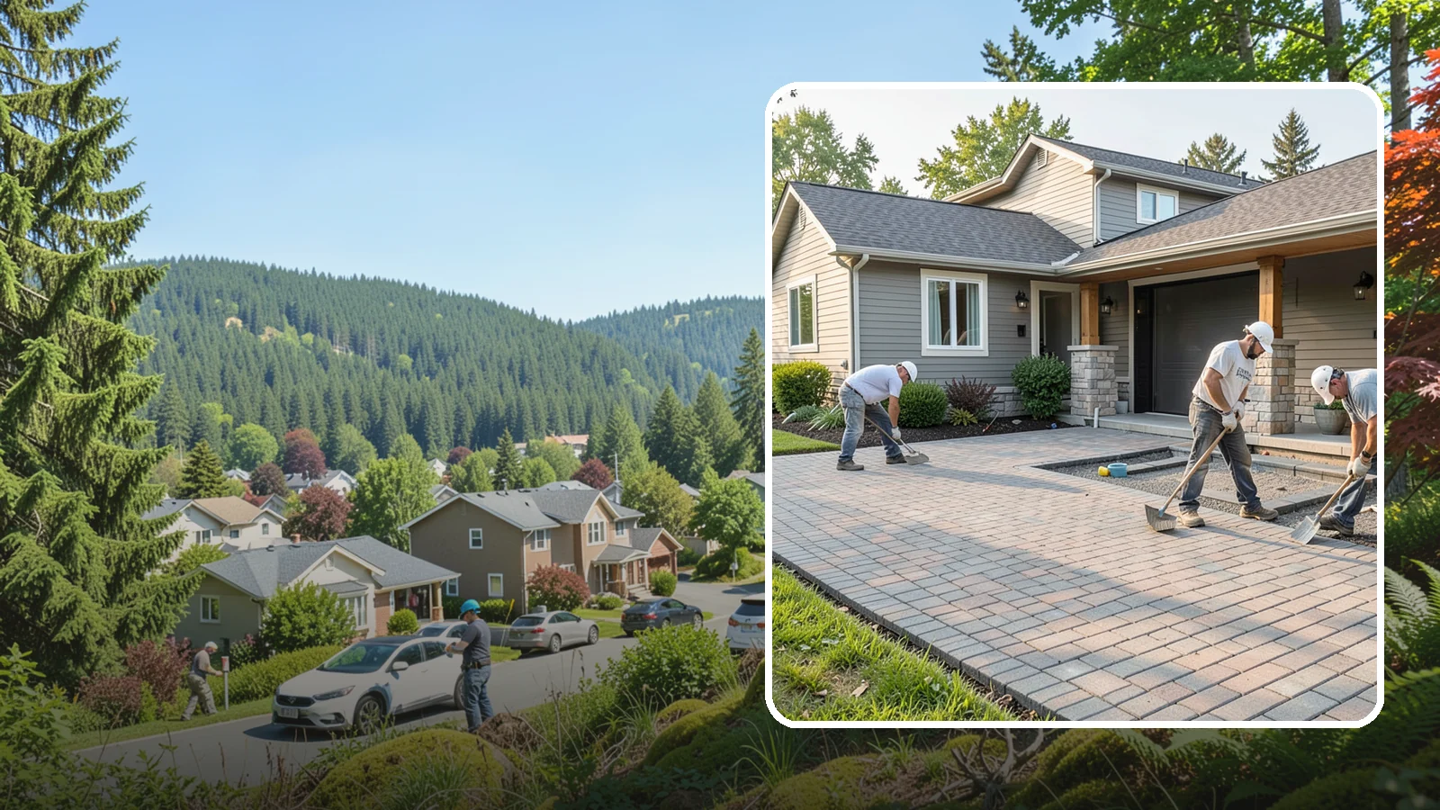Paver Driveway Installation in Index, Snohomish County, WA - Installing an interlocking paver driveway that combines strong load capacity with excellent drainage and curb appeal.