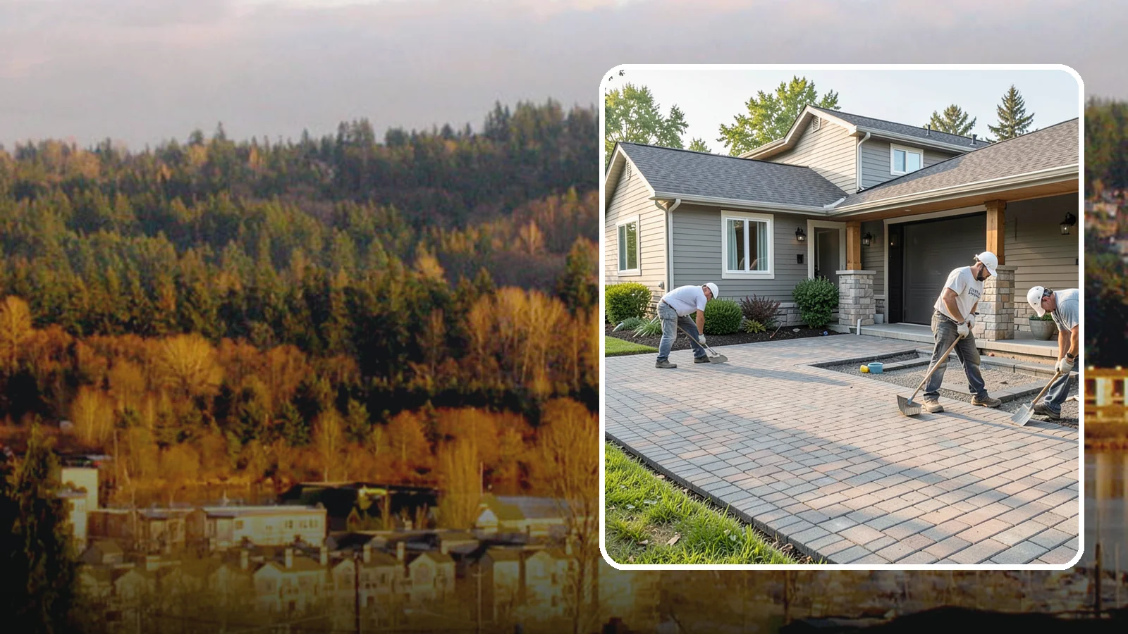Paver Driveway Installation in Kenmore, King County, WA - Installing an interlocking paver driveway that combines strong load capacity with excellent drainage and curb appeal.
