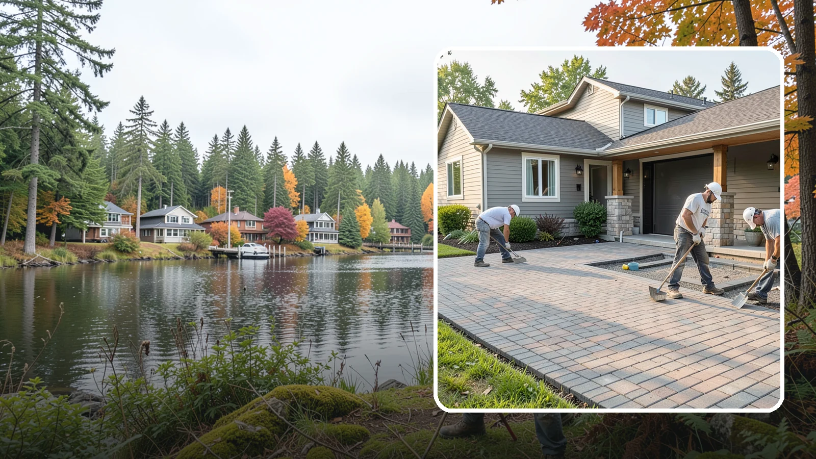 Paver Driveway Installation in La Conner, Skagit County, WA - Installing an interlocking paver driveway that combines strong load capacity with excellent drainage and curb appeal.