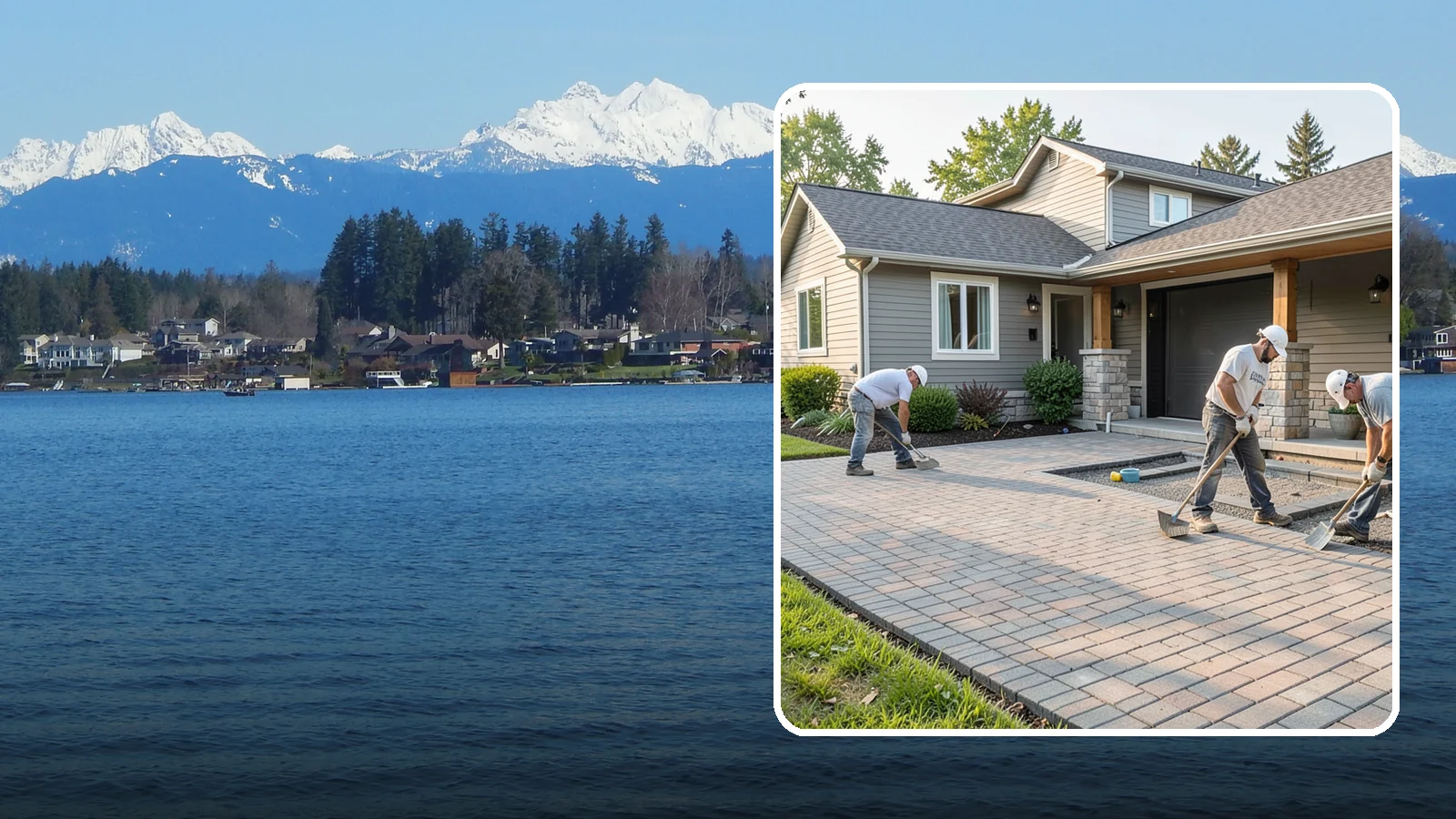 Paver Driveway Installation in Lake Stevens, Snohomish County, WA - Installing an interlocking paver driveway that combines strong load capacity with excellent drainage and curb appeal.