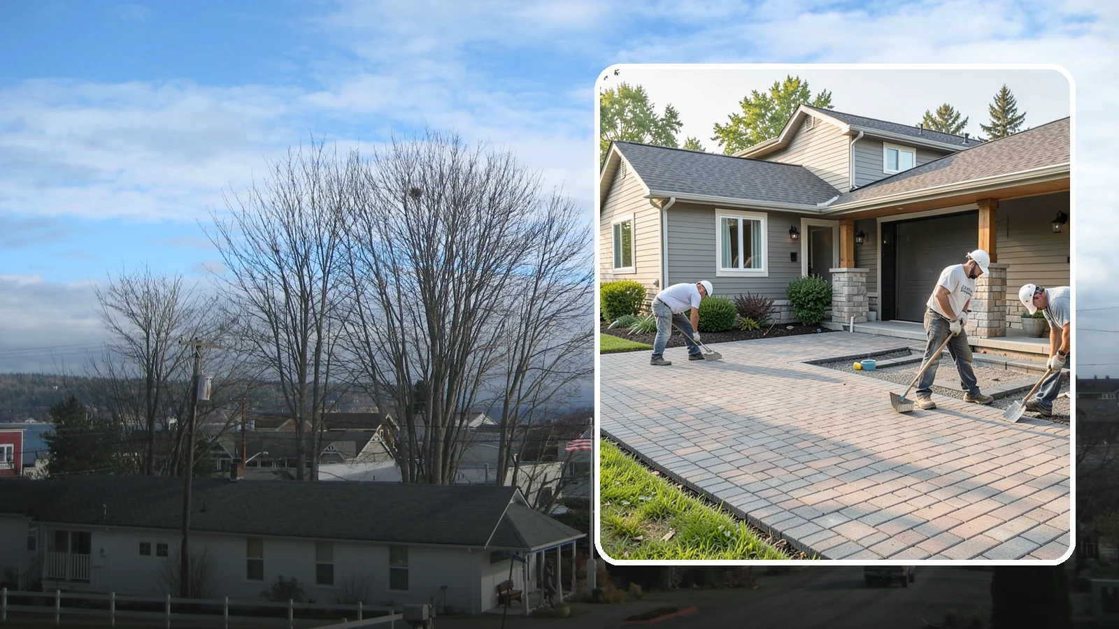 Paver Driveway Installation in Langley, Island County, WA - Installing an interlocking paver driveway that combines strong load capacity with excellent drainage and curb appeal.