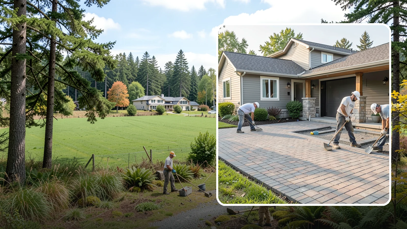 Paver Driveway Installation in Lyman, Skagit County, WA - Installing an interlocking paver driveway that combines strong load capacity with excellent drainage and curb appeal.