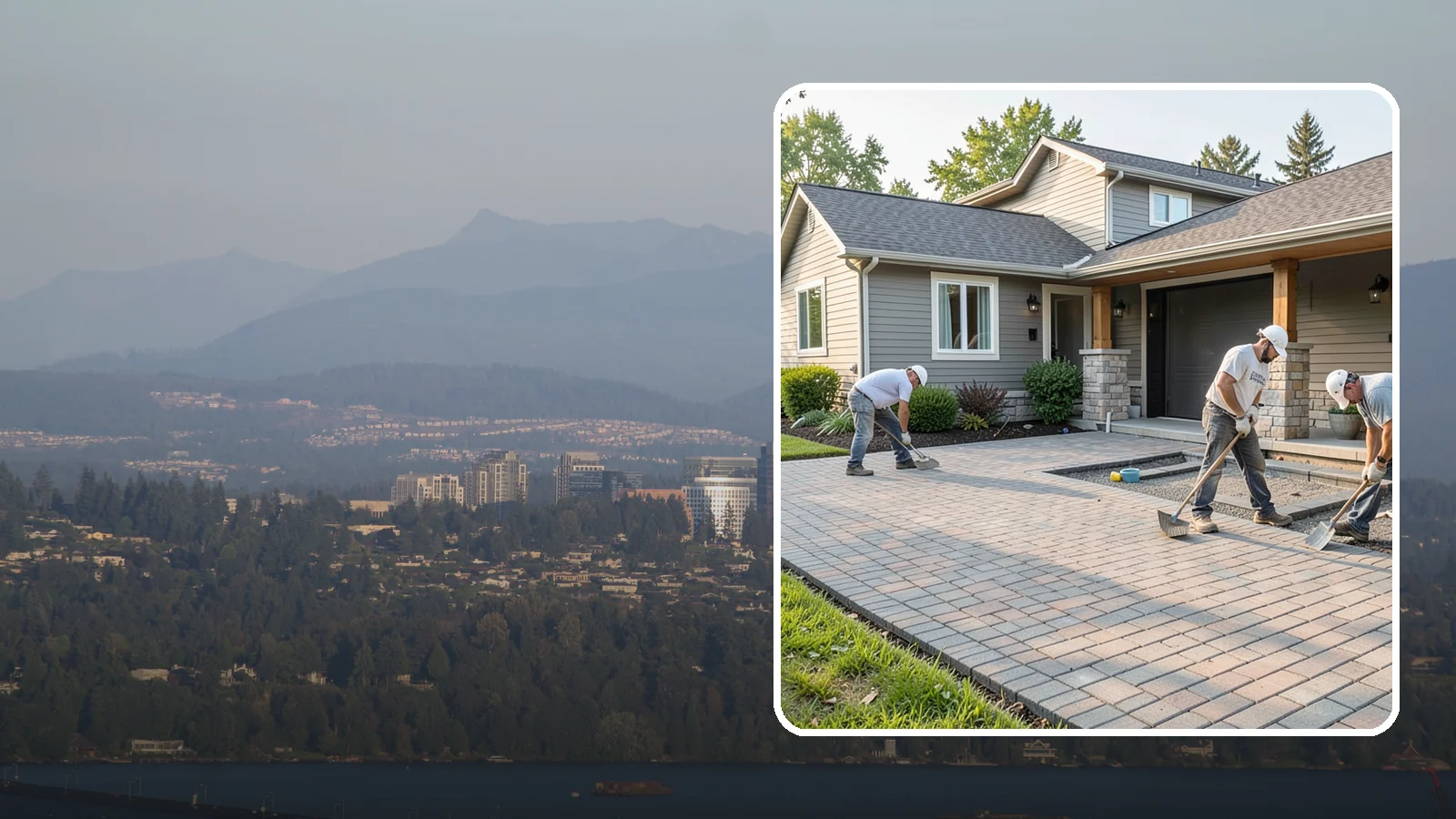 Paver Driveway Installation in Medina, King County, WA - Installing an interlocking paver driveway that combines strong load capacity with excellent drainage and curb appeal.