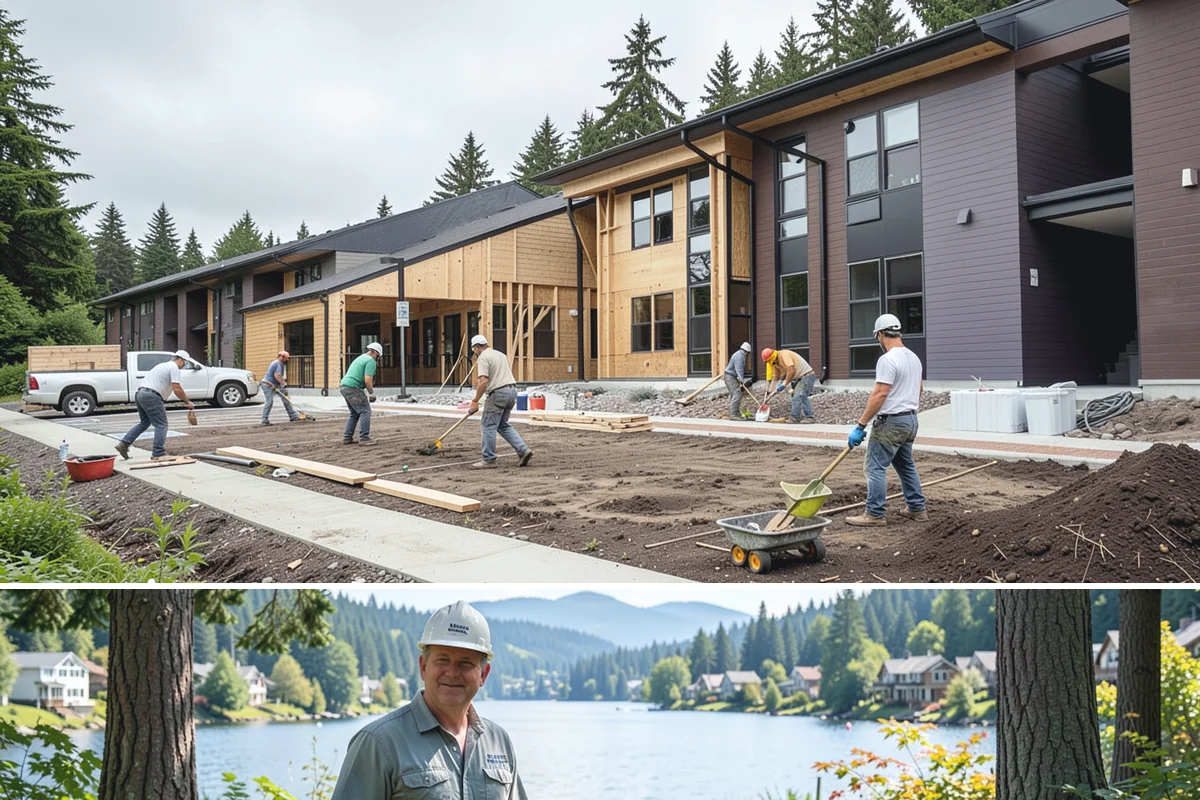 Paver Driveway Installation in Milton, King County, WA - Dry summer weather is ideal for base compaction and jointing, though installation stays feasible through early fall.