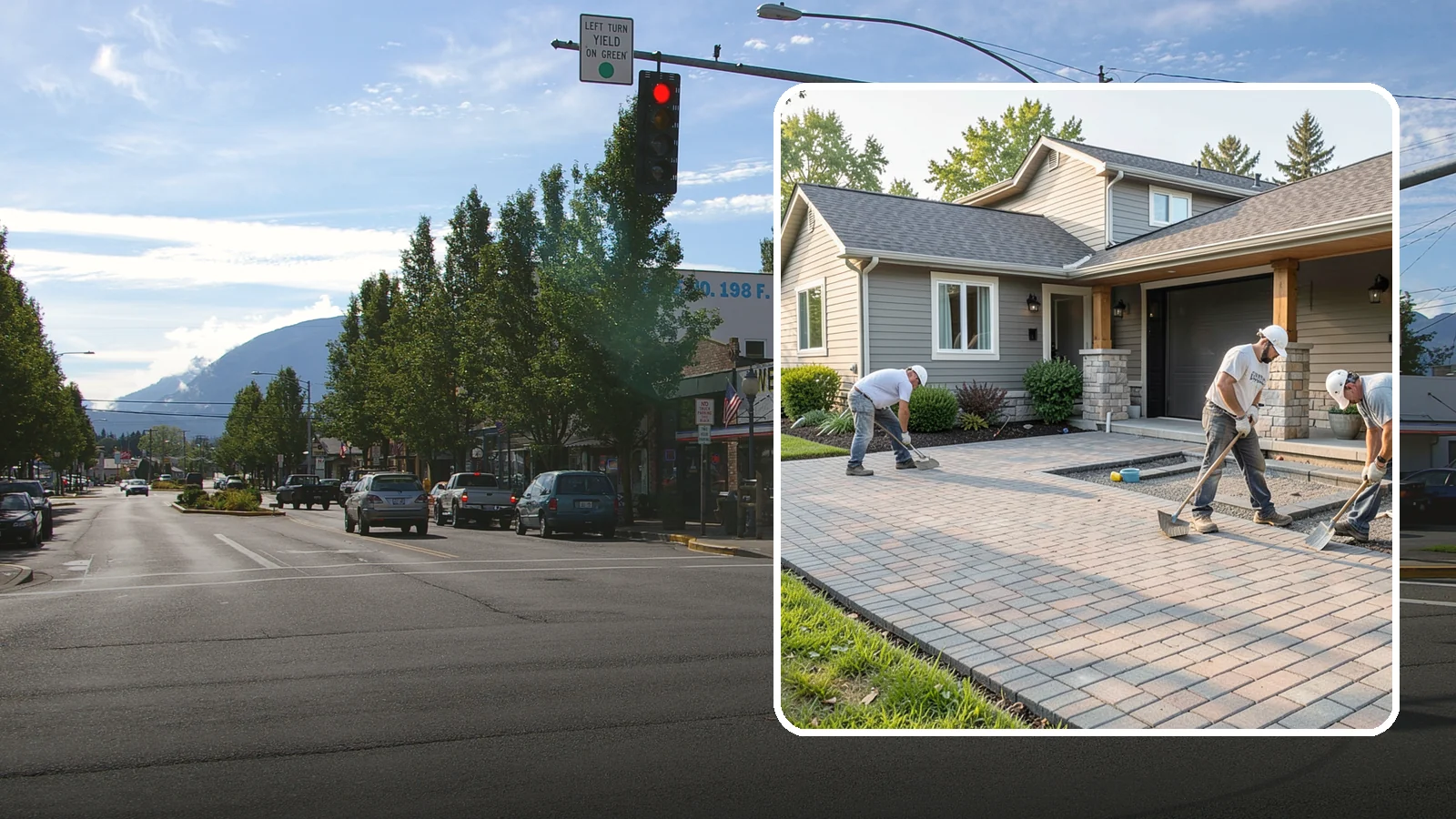 Paver Driveway Installation in North Bend, King County, WA - Installing an interlocking paver driveway that combines strong load capacity with excellent drainage and curb appeal.