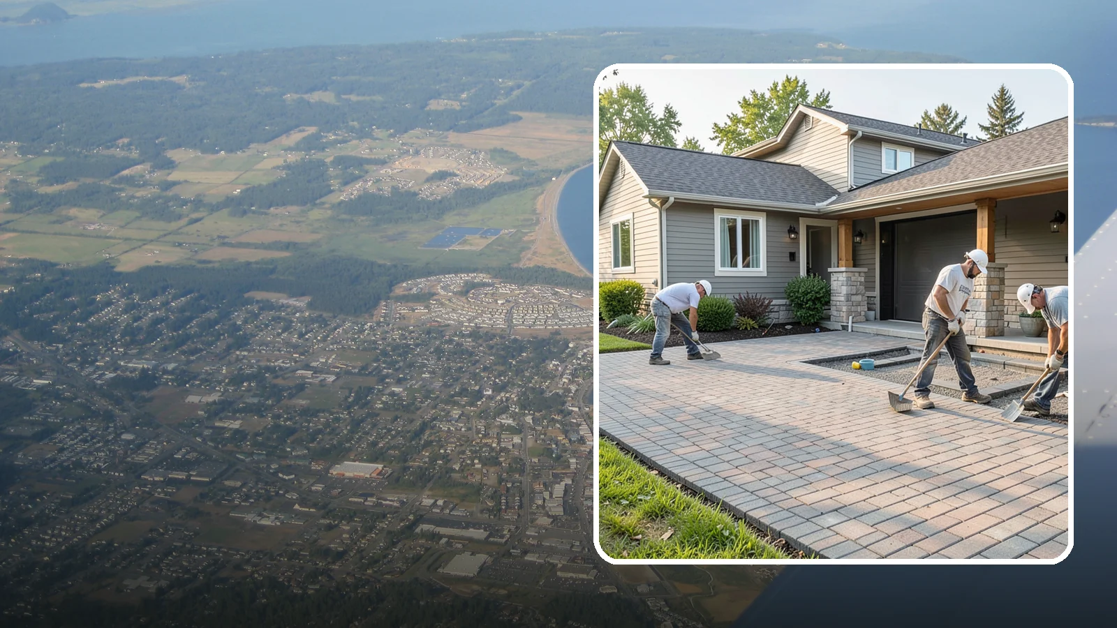 Paver Driveway Installation in Oak Harbor, Island County, WA - Installing an interlocking paver driveway that combines strong load capacity with excellent drainage and curb appeal.