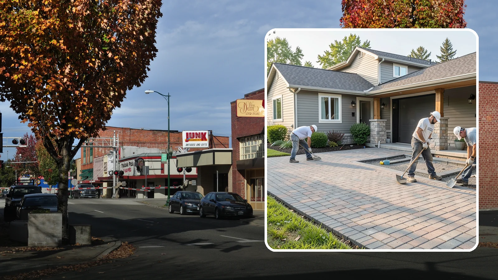 Paver Driveway Installation in Puyallup, Pierce County, WA - Installing an interlocking paver driveway that combines strong load capacity with excellent drainage and curb appeal.