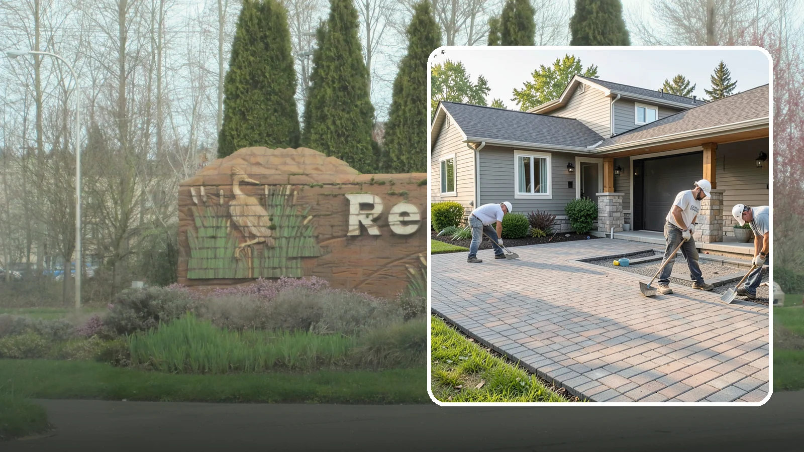 Paver Driveway Installation in Renton, King County, WA - Installing an interlocking paver driveway that combines strong load capacity with excellent drainage and curb appeal.