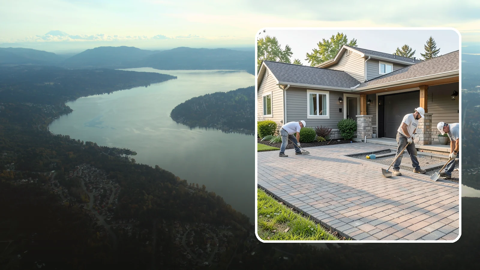 Paver Driveway Installation in Sammamish, King County, WA - Installing an interlocking paver driveway that combines strong load capacity with excellent drainage and curb appeal.