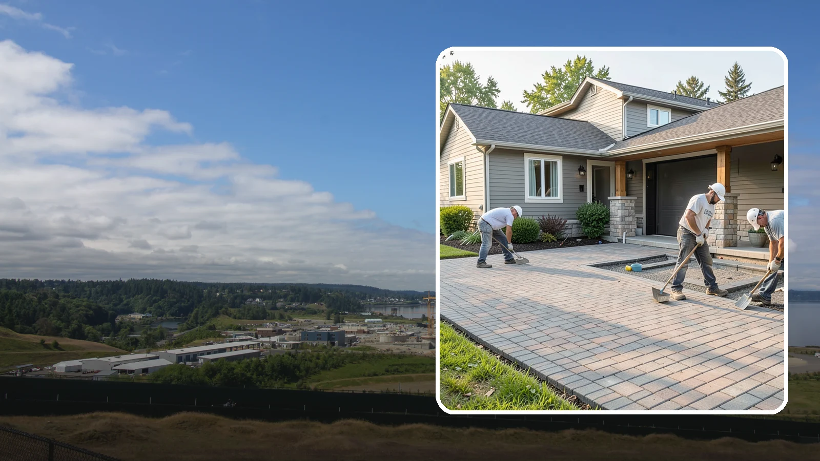 Paver Driveway Installation in University Place, Pierce County, WA - Installing an interlocking paver driveway that combines strong load capacity with excellent drainage and curb appeal.