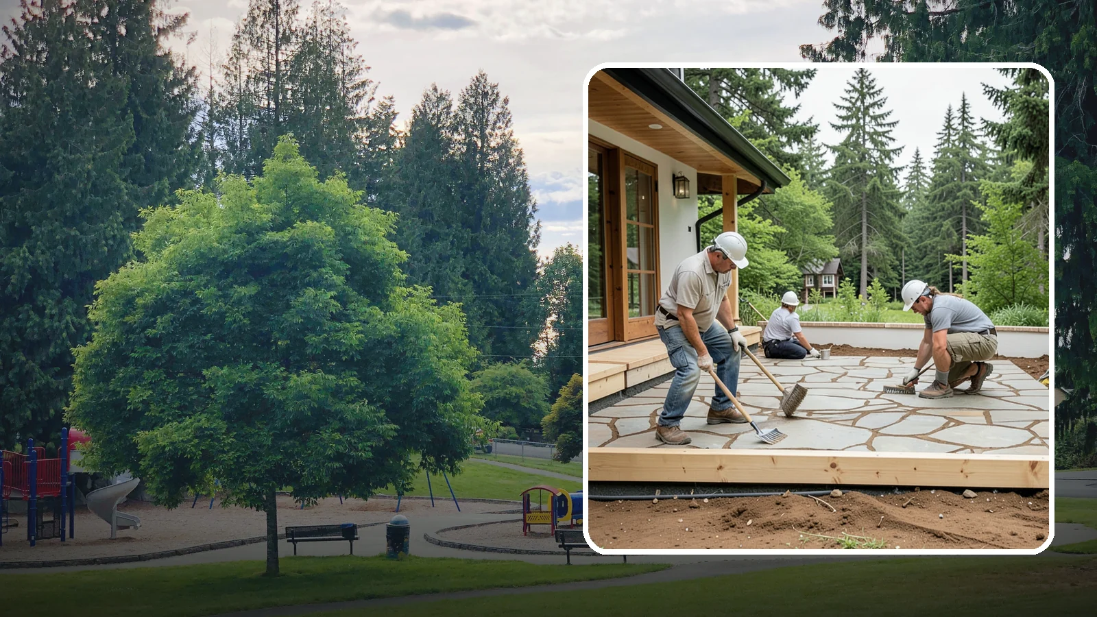 Paver Patio Installation in Bonney Lake, Pierce County, WA - Paver patio installation that creates a beautiful, flexible surface built to handle shifting soils.