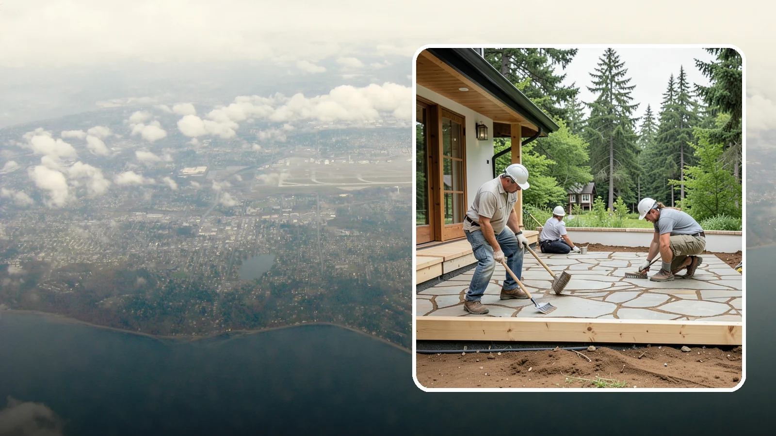 Paver Patio Installation in Burien, King County, WA - Paver patio installation that creates a beautiful, flexible surface built to handle shifting soils.