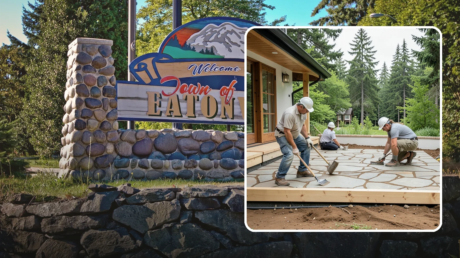 Paver Patio Installation in Eatonville, Pierce County, WA - Paver patio installation that creates a beautiful, flexible surface built to handle shifting soils.