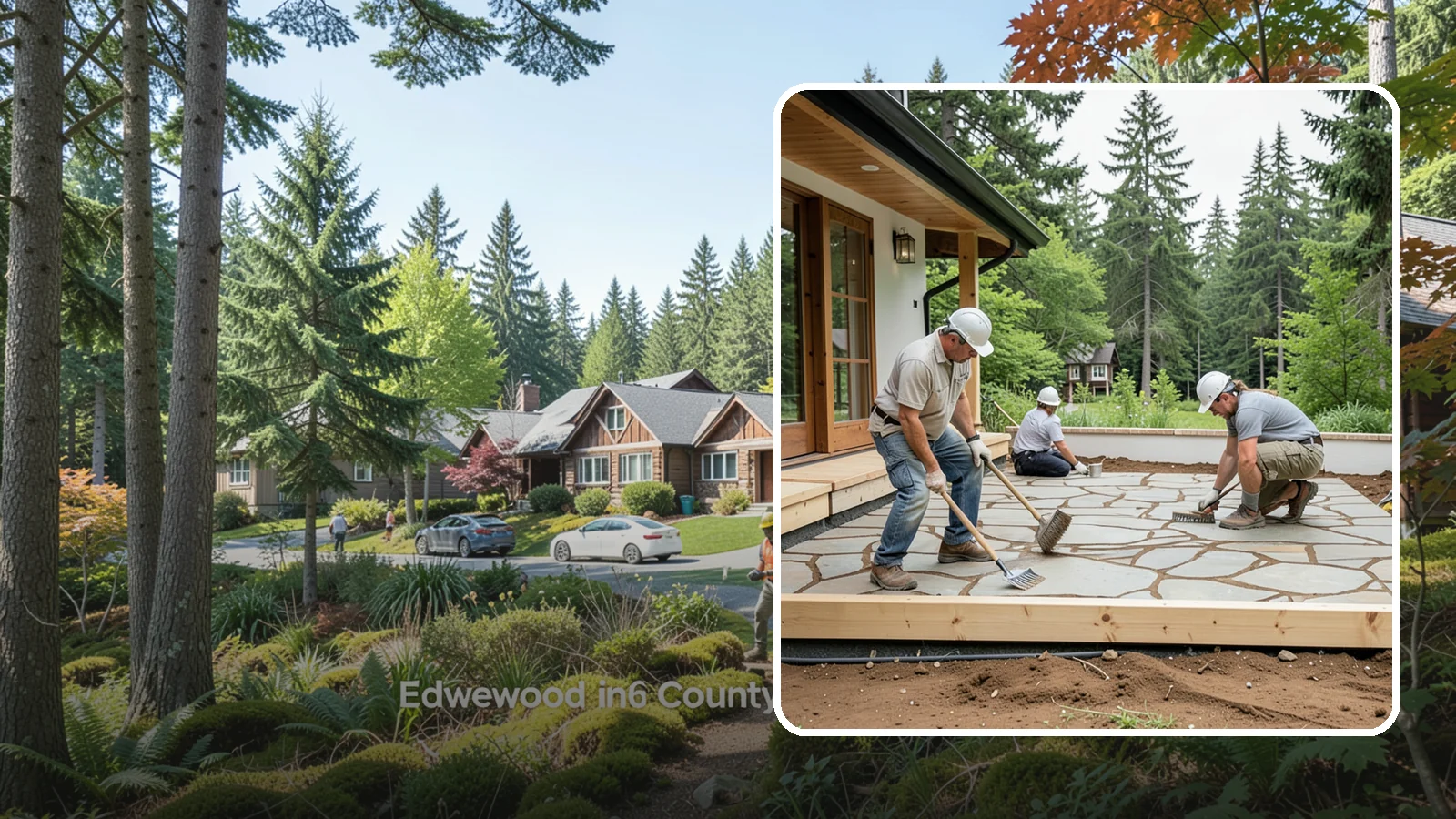 Paver Patio Installation in Edgewood, Pierce County, WA - Paver patio installation that creates a beautiful, flexible surface built to handle shifting soils.
