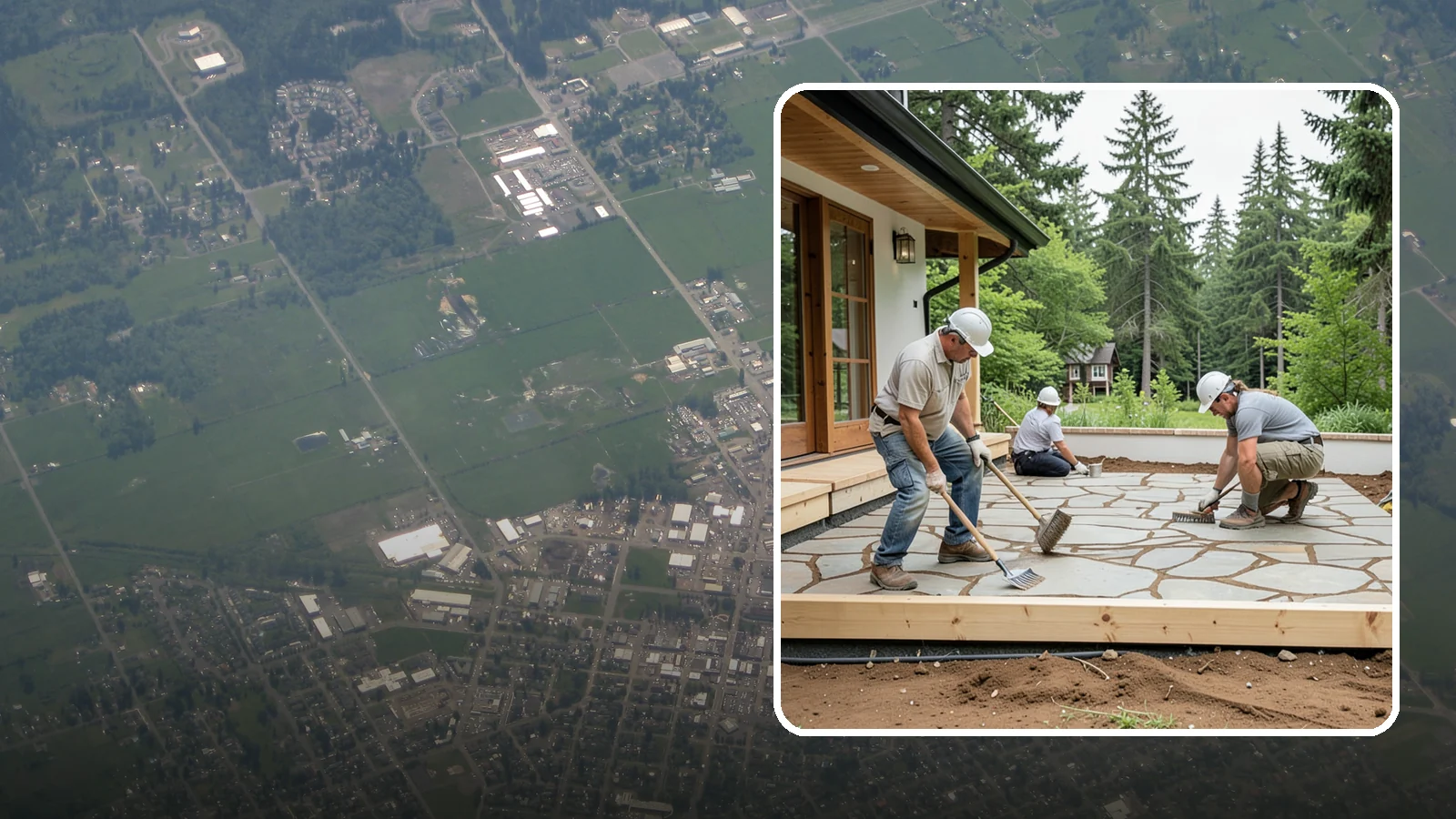 Paver Patio Installation in Enumclaw, King County, WA - Paver patio installation that creates a beautiful, flexible surface built to handle shifting soils.