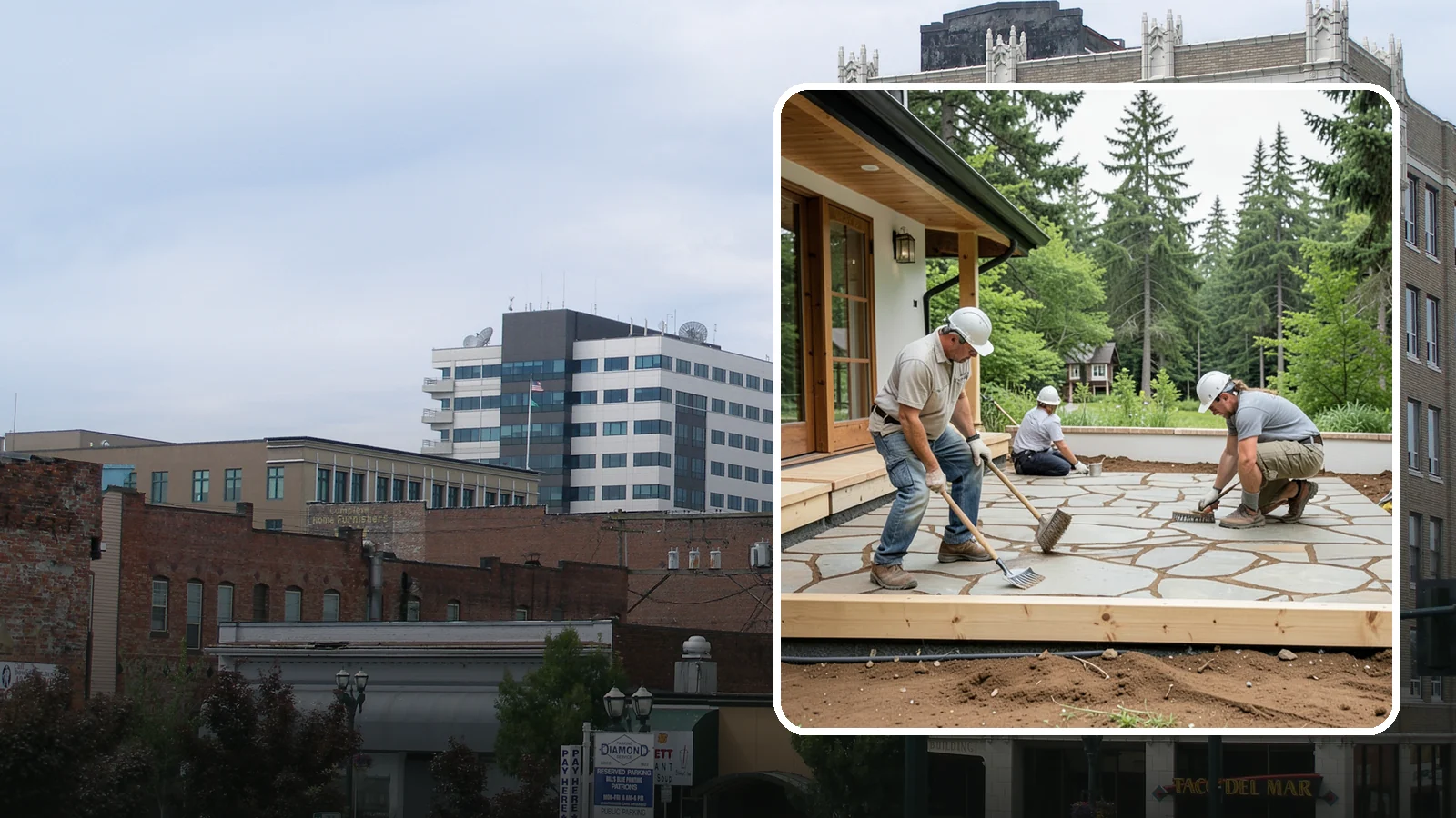 Paver Patio Installation in Everett, Snohomish County, WA - Paver patio installation that creates a beautiful, flexible surface built to handle shifting soils.