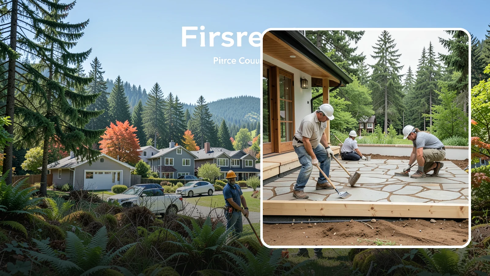 Paver Patio Installation in Fircrest, Pierce County, WA - Paver patio installation that creates a beautiful, flexible surface built to handle shifting soils.