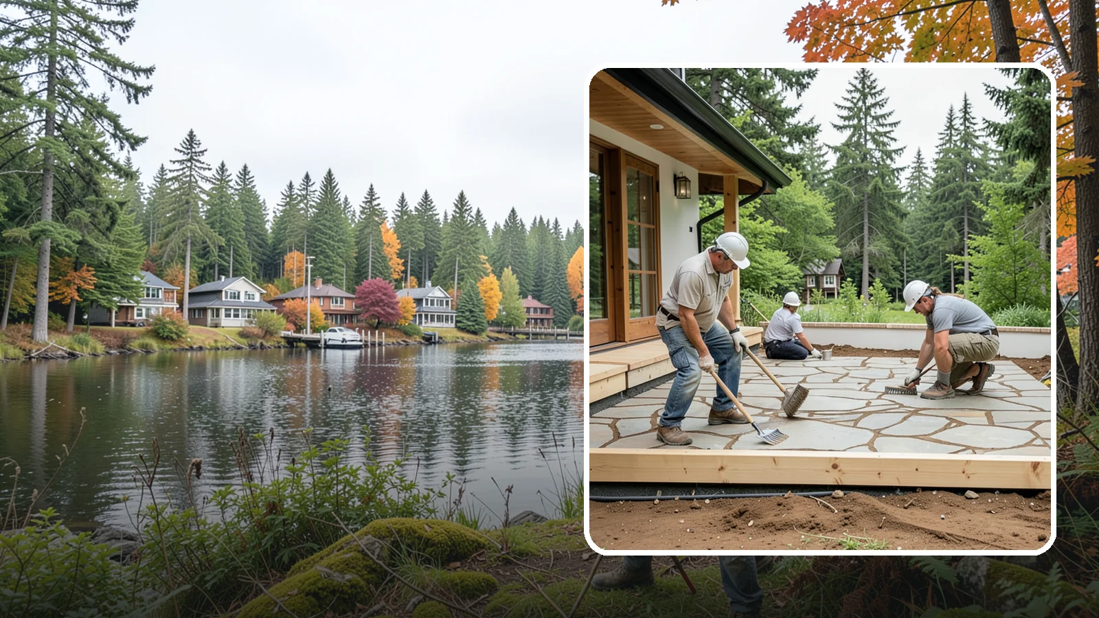 Paver Patio Installation in La Conner, Skagit County, WA - Paver patio installation that creates a beautiful, flexible surface built to handle shifting soils.