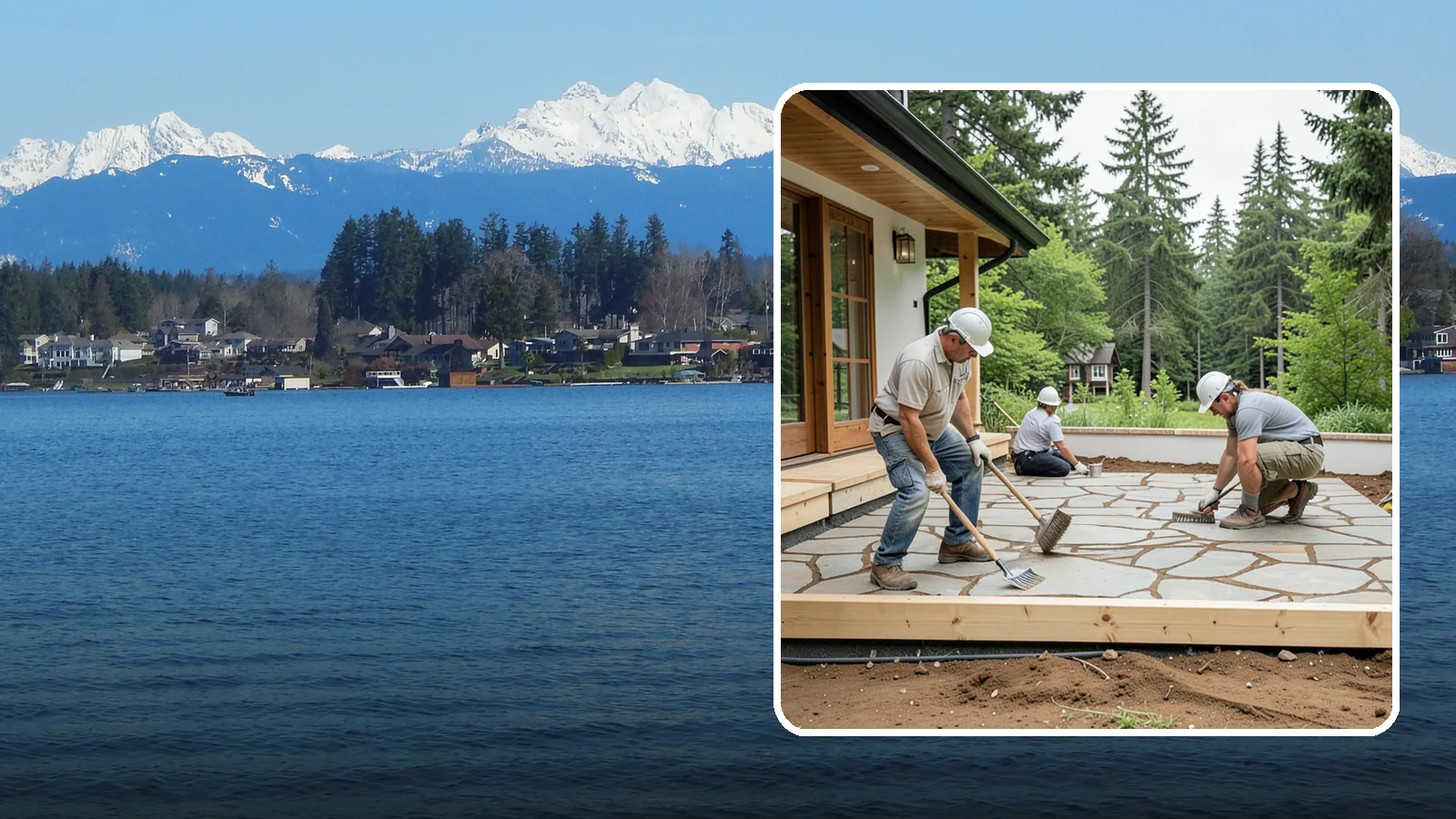Paver Patio Installation in Lake Stevens, Snohomish County, WA - Paver patio installation that creates a beautiful, flexible surface built to handle shifting soils.