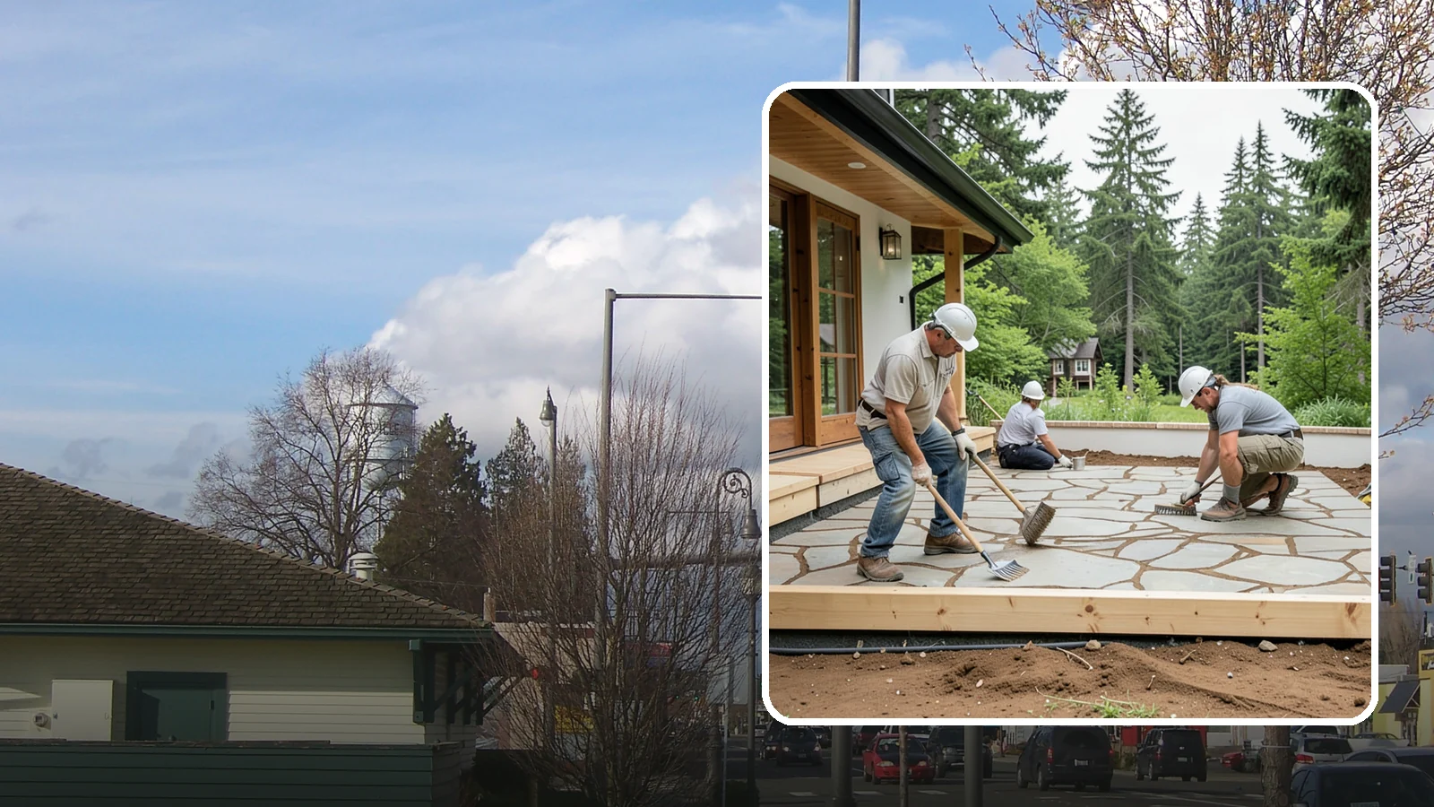 Paver Patio Installation in Marysville, Snohomish County, WA - Paver patio installation that creates a beautiful, flexible surface built to handle shifting soils.