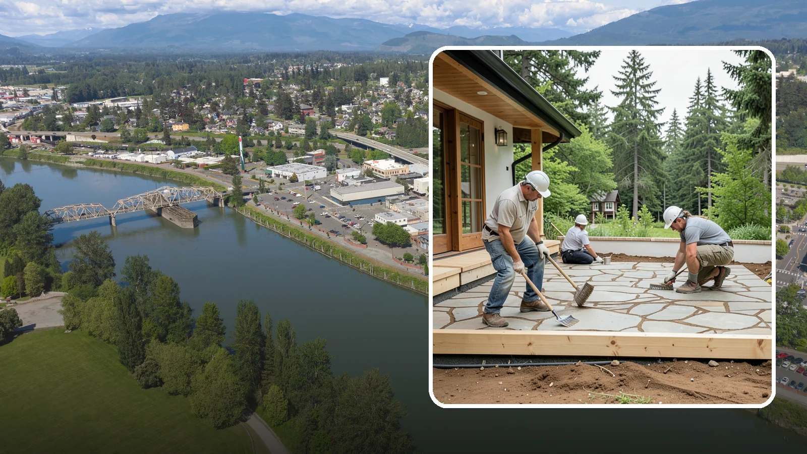 Paver Patio Installation in Mount Vernon, Skagit County, WA - Paver patio installation that creates a beautiful, flexible surface built to handle shifting soils.